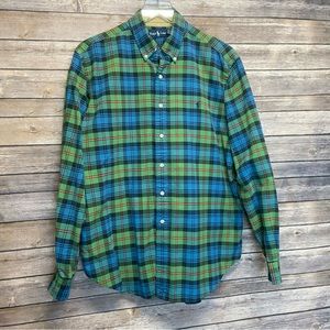 Ralph Lauren Plaid Button Down Long Sleeved Shirt Sz. L